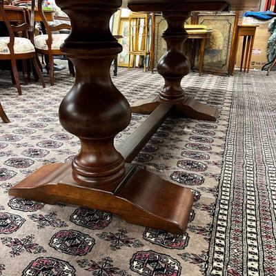 1459 Custom Cherry Farm Trestle Table 10'