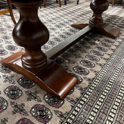 1459 Custom Cherry Farm Trestle Table 10'