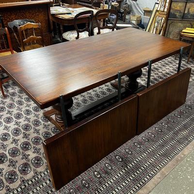 1459 Custom Cherry Farm Trestle Table 10'