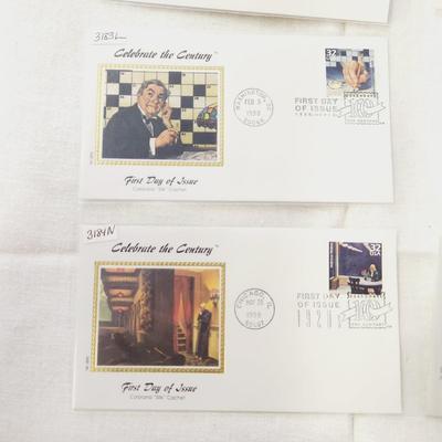 8 PC - FIRST DAY ISSUE STAMPS - CELEBRATE THE CENTURY #4