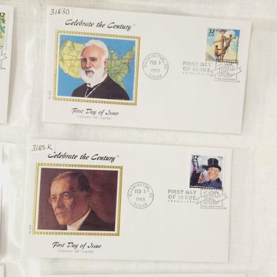 8 PC - FIRST DAY ISSUE STAMPS - CELEBRATE THE CENTURY #4