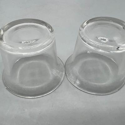 Pair of Clear Glass Votive Tealight Candle Holders