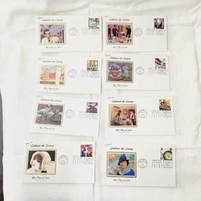 8 PC - FIRST DAY ISSUE STAMPS - CELEBRATE THE CENTURY #5