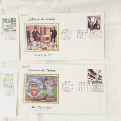 8 PC - FIRST DAY ISSUE STAMPS - CELEBRATE THE CENTURY #5