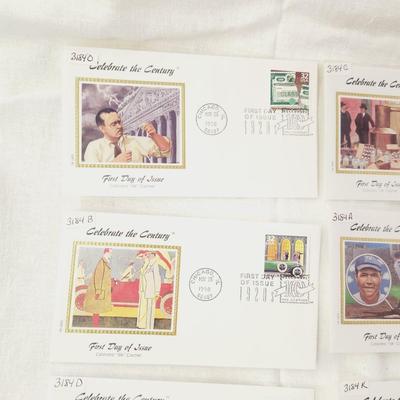 8 PC - FIRST DAY ISSUE STAMPS - CELEBRATE THE CENTURY #5
