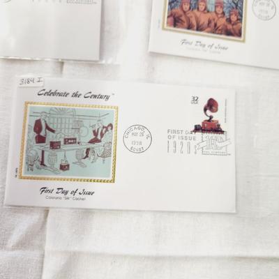 5 PC - FIRST DAY ISSUE STAMPS - CELEBRATE THE CENTURY
