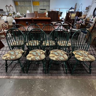 1460 Set of 10 Nichols & Stone by Stickley Dining Table Chairs