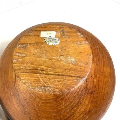 1454 Teak Wooden Bowl with Mid Century Wooden Nut Bowls