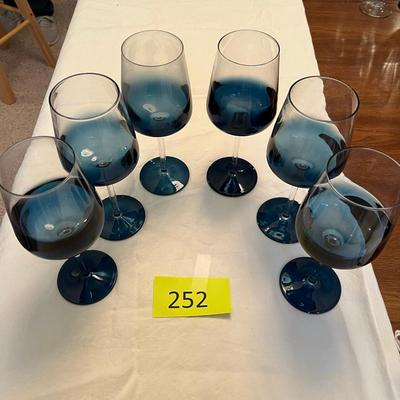 Blue bottom Wine goblets