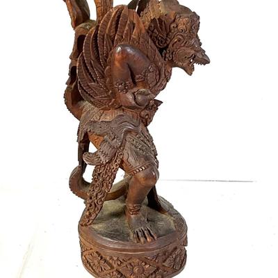 1465 Vintage Balinese Hand Carved Wooden Garuda