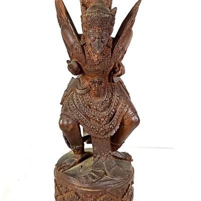 1465 Vintage Balinese Hand Carved Wooden Garuda