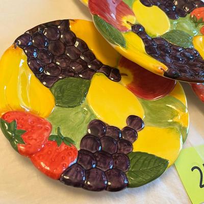 Fruit pattern Salad Plates