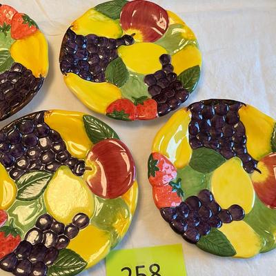Fruit pattern Salad Plates