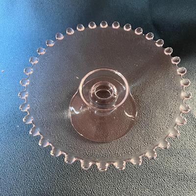 LOVELY CANDLEWICK PEDESTAL DESSERT DISH STAND