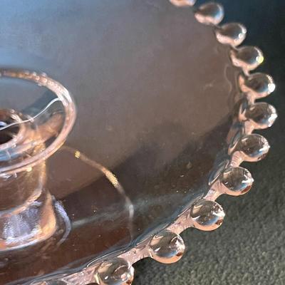 LOVELY CANDLEWICK PEDESTAL DESSERT DISH STAND