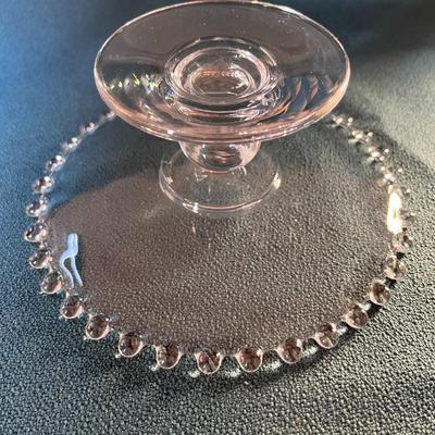 LOVELY CANDLEWICK PEDESTAL DESSERT DISH STAND