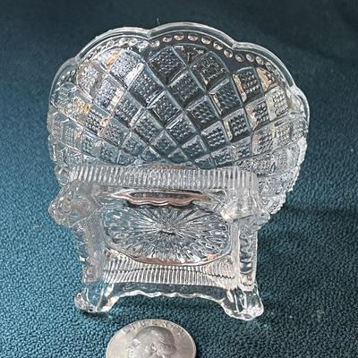 VINTAGE FOOTED ELABORATE DESIGN MASTER SALT BOWL
