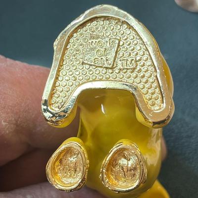 YELLOW DOG ENAMELED METAL DOG FANCY BOX
