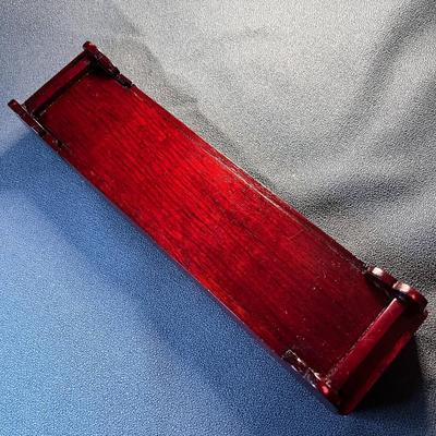 CARVED MAHOGANY BIRD OF PARADISE CHOPSTICKS IN BOX