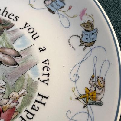 PETER RABBIT BEATRICE POTTER BIRTHDAY PLATE 1984