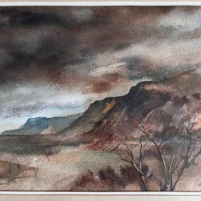 ORIGINAL WATERCOLOR HERALD MILLER â€œGATHERING STORMâ€