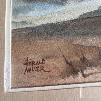 ORIGINAL WATERCOLOR HERALD MILLER â€œGATHERING STORMâ€