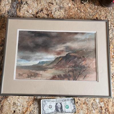 ORIGINAL WATERCOLOR HERALD MILLER â€œGATHERING STORMâ€