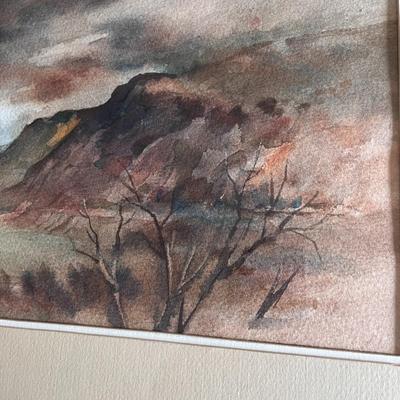 ORIGINAL WATERCOLOR HERALD MILLER â€œGATHERING STORMâ€