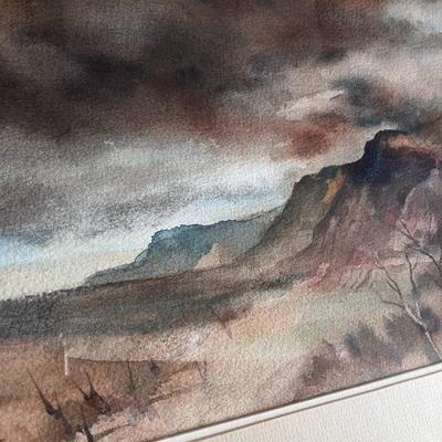 ORIGINAL WATERCOLOR HERALD MILLER â€œGATHERING STORMâ€