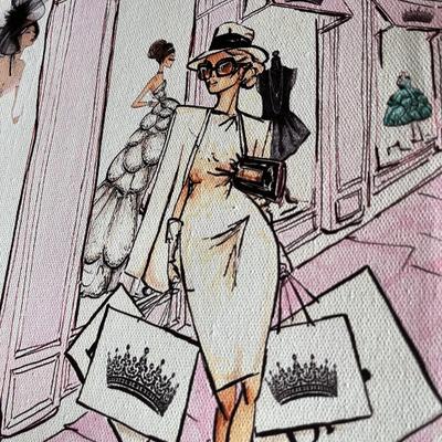 FASHIONISTA STRETCHED PRINT IMAGE ON CANVAS 