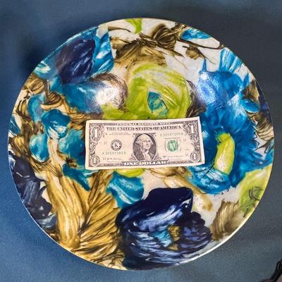 COLORFUL DECORATIVE ARTSY MELAMINE? FRUIT BOWL