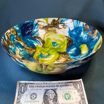 COLORFUL DECORATIVE ARTSY MELAMINE? FRUIT BOWL
