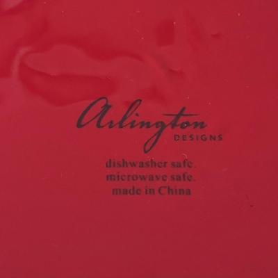 LARGE DEEP RED CERAMIC BASKET WEAVE FRUIT BOWL