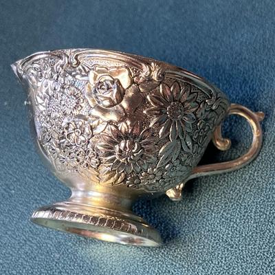 VINTAGE SILVER PLATED CREAM SUGAR SET 