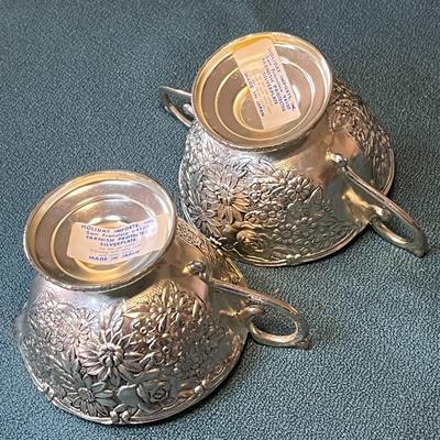 VINTAGE SILVER PLATED CREAM SUGAR SET 