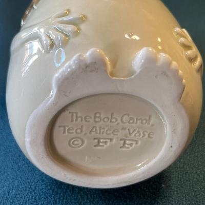 FITZ & FLOYD CHARACTER VASE BOB CAROL TED ALICE