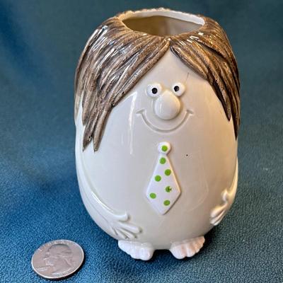 FITZ & FLOYD CHARACTER VASE BOB CAROL TED ALICE