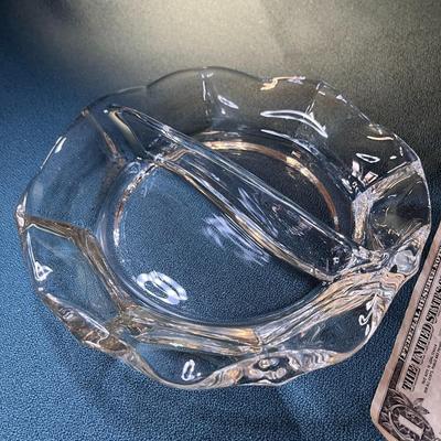 LEADED CRYSTAL DIVIDED DISH 