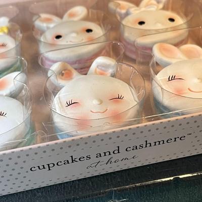 CUTE BUNNY RABBIT CUPCAKE TOPPERS SET OF 6