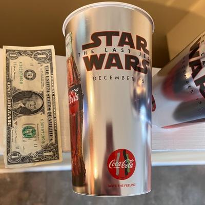 COCA-COLA STAR WARS LAST JEDI LARGE DRINKING CUPS x 4