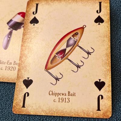 VINTAGE FISHING LURES PLAYING CARD DECK