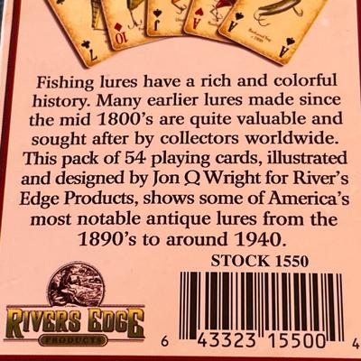 VINTAGE FISHING LURES PLAYING CARD DECK