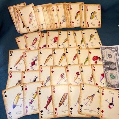 VINTAGE FISHING LURES PLAYING CARD DECK