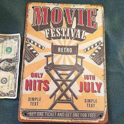 NEW RUSTIC LOOK SIGN MOVIE THEME 