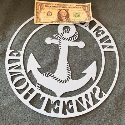 SHIPâ€™S ANCHOR WELCOME SIGN 11â€