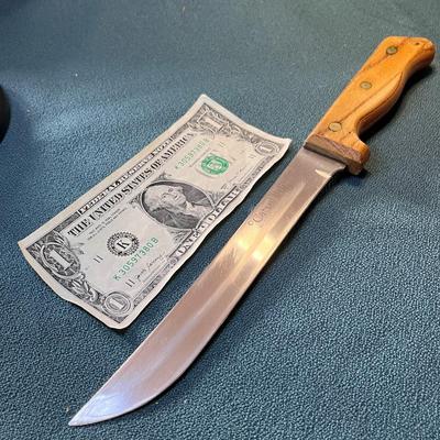 CARVEL-HALL SLICER KITCHEN KNIFE RIVETED WOOD HANDLE