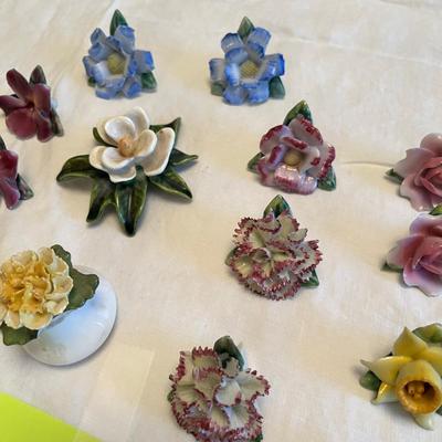 Staffordshire Floral Place Card Holders