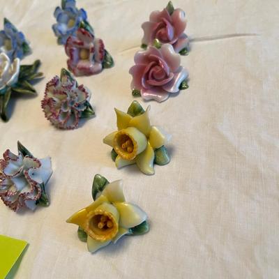 Staffordshire Floral Place Card Holders