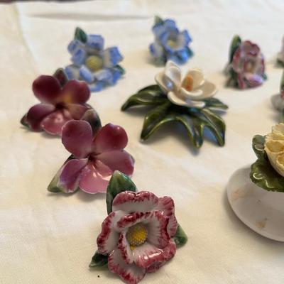 Staffordshire Floral Place Card Holders