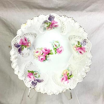 1467 Antique Floral R.S. Prussia Porcelain Bowl